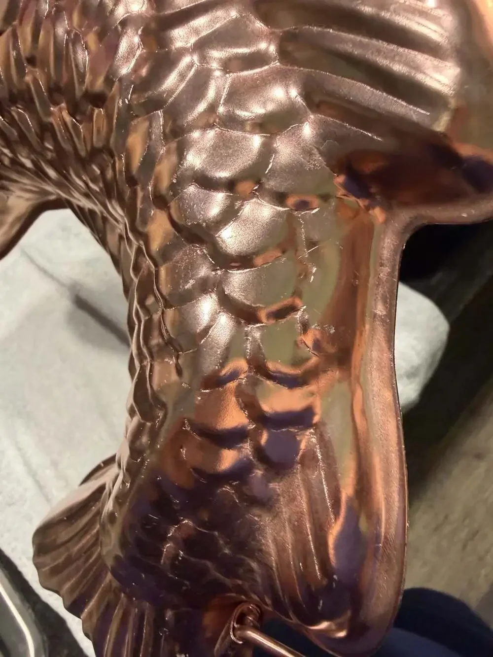 Vintage Copper Plated Fish Mold Wall Hanging